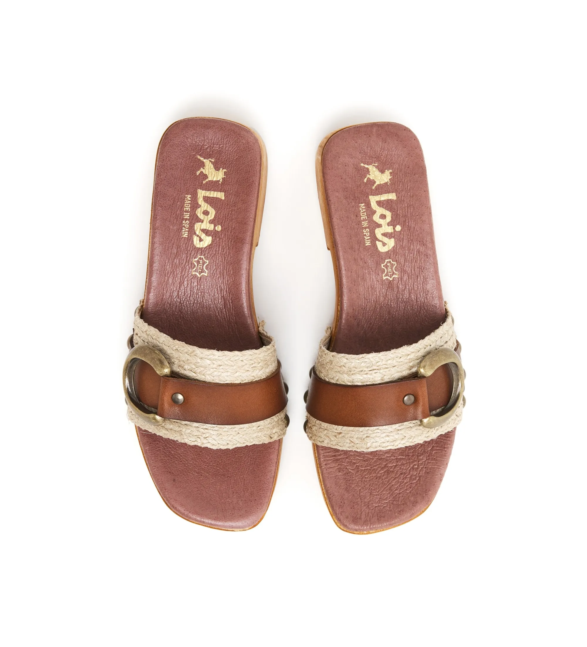 Sandalias de piel 74360 beige