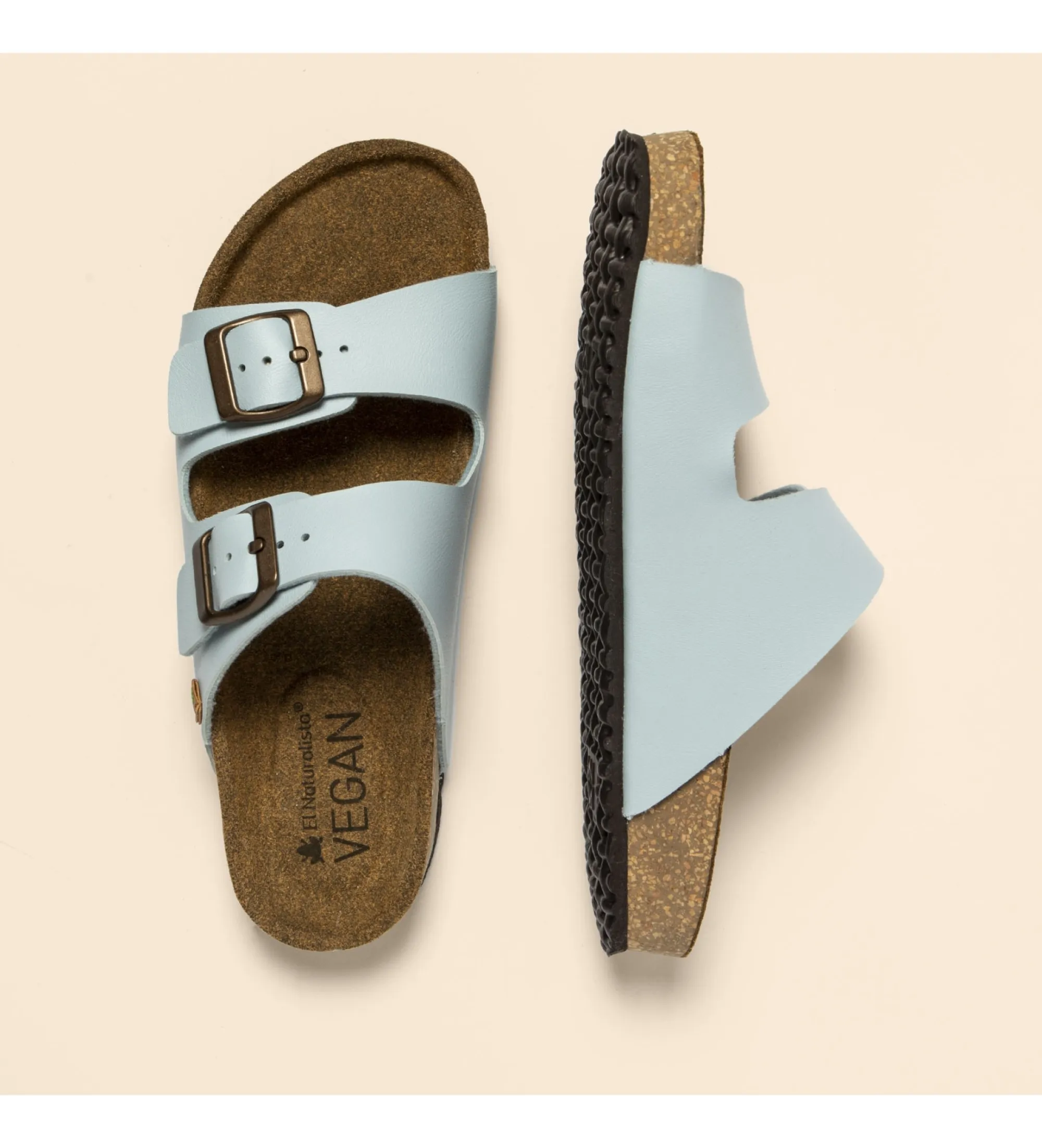 Sandalias de Piel Ne50 Waraji azul