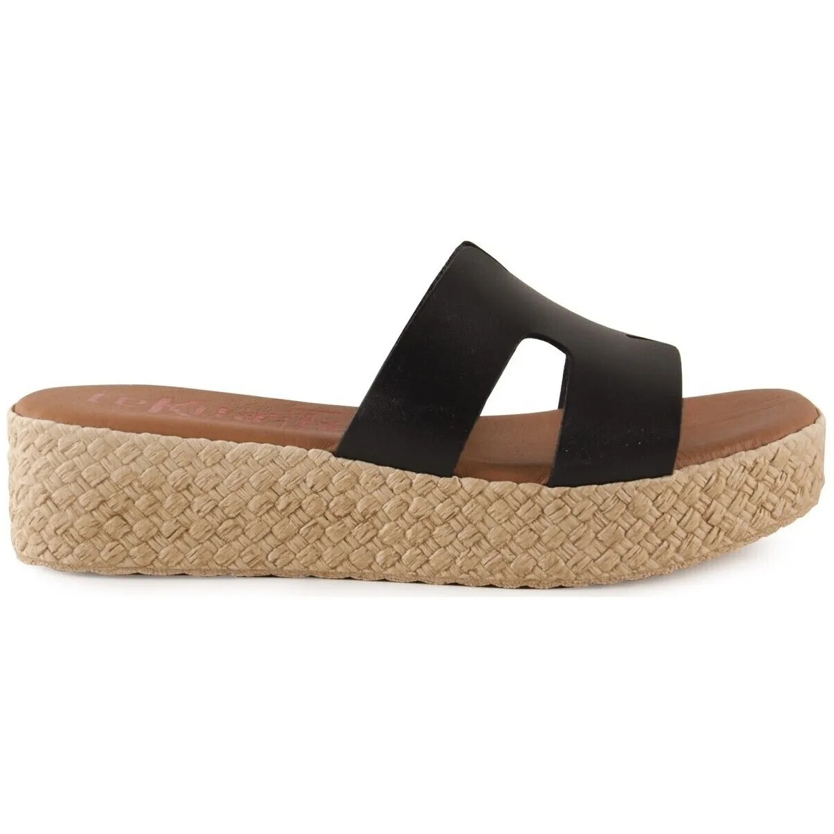 Sandalias de Piel negras con plataforma by