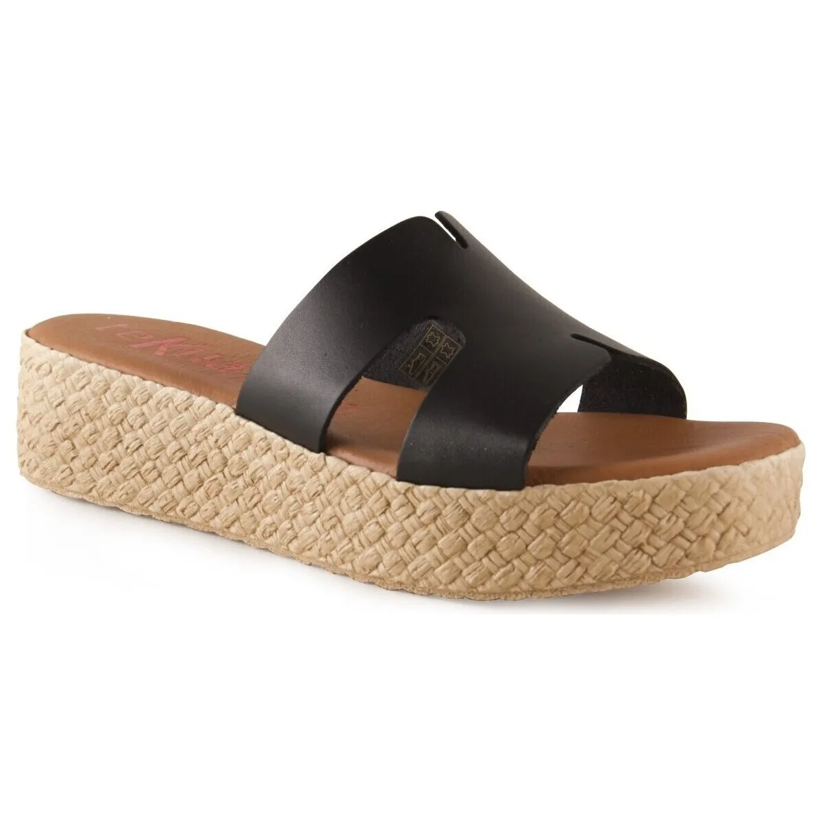 Sandalias de Piel negras con plataforma by