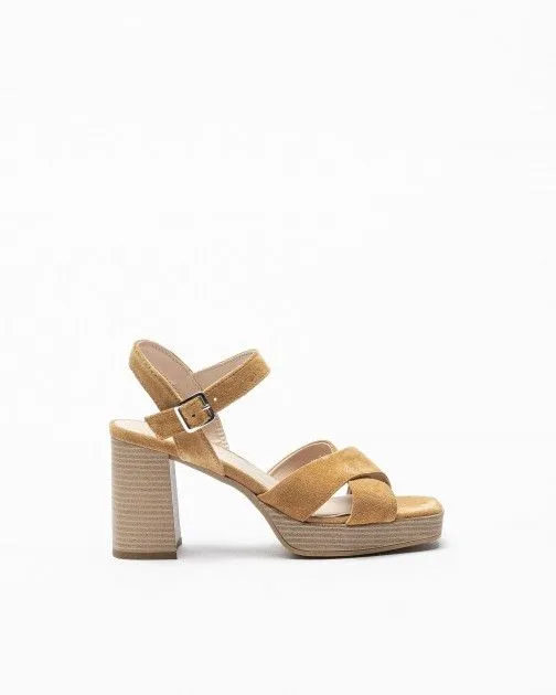 Sandalias de tacón alto Dei Colli 1Grape 100 Camel