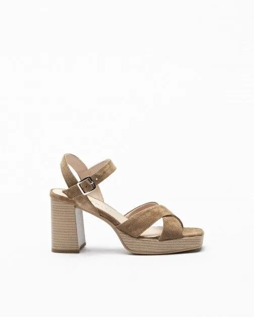 Sandalias de tacón alto Dei Colli 1Grape 100 gris pardo