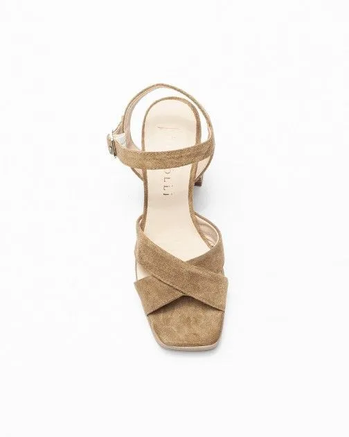 Sandalias de tacón alto Dei Colli 1Grape 100 gris pardo