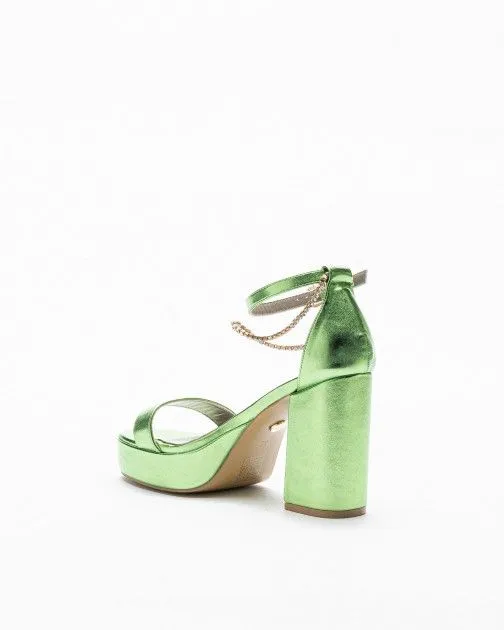 SANDALIAS DE TACóN ALTO GLOSS 22165 VERDE