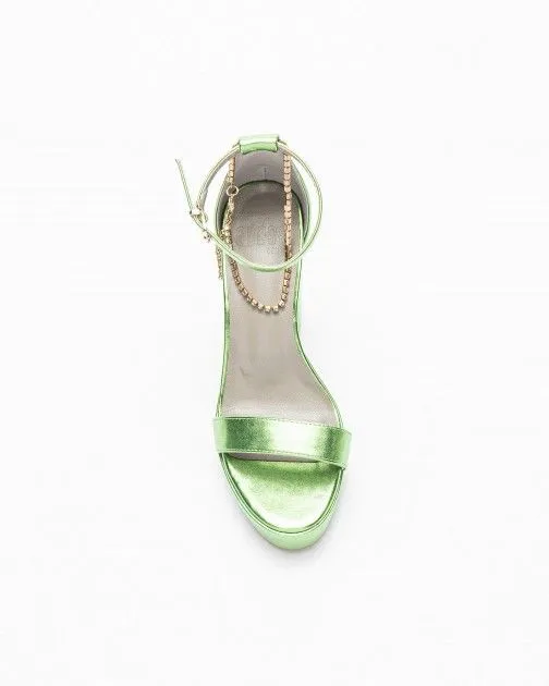 SANDALIAS DE TACóN ALTO GLOSS 22165 VERDE