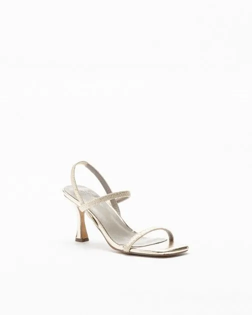 SANDALIAS DE TACóN ALTO GLOSS 91825 DORADO