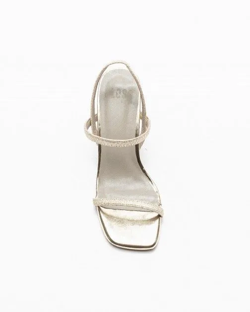 SANDALIAS DE TACóN ALTO GLOSS 91825 DORADO