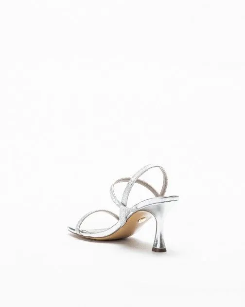 SANDALIAS DE TACóN ALTO GLOSS 91825 PLATEADO