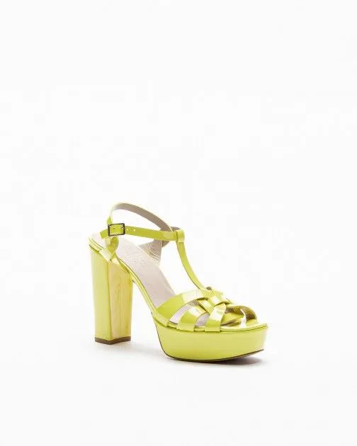 Sandalias de tacón alto PROF 9438 Amarillo