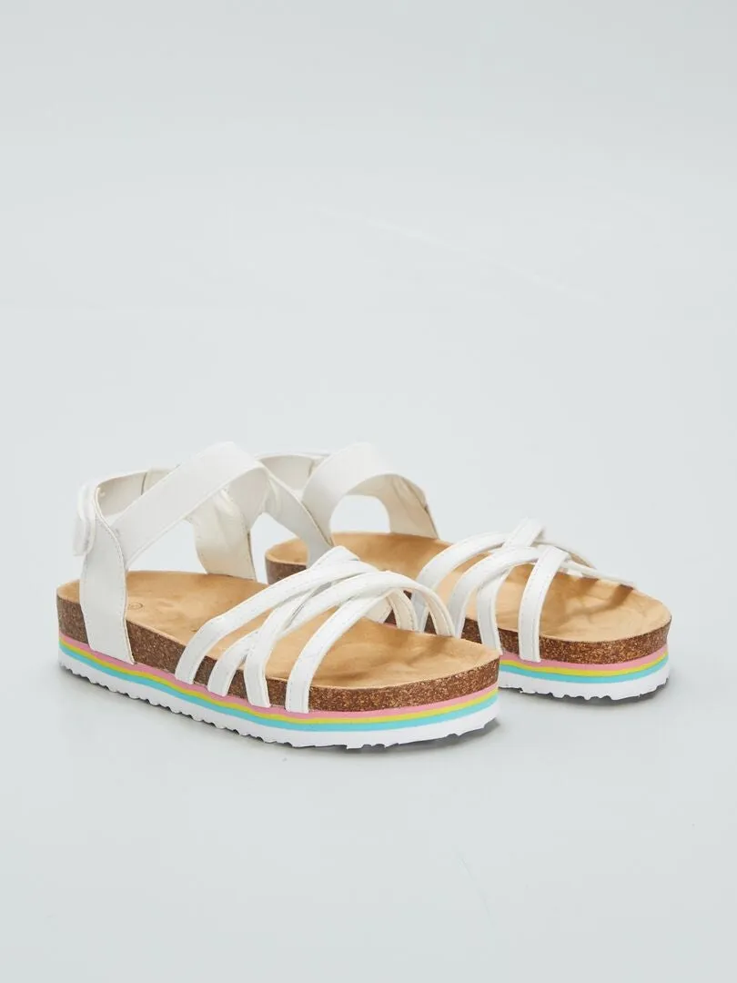 SANDALIAS DE TIRAS FINAS  BLANCO