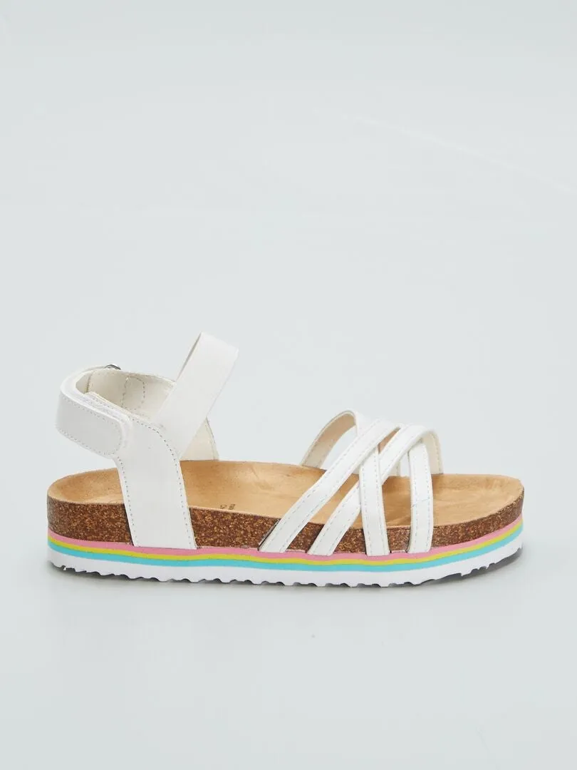 SANDALIAS DE TIRAS FINAS  BLANCO