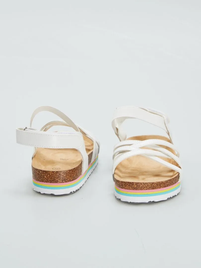 SANDALIAS DE TIRAS FINAS  BLANCO