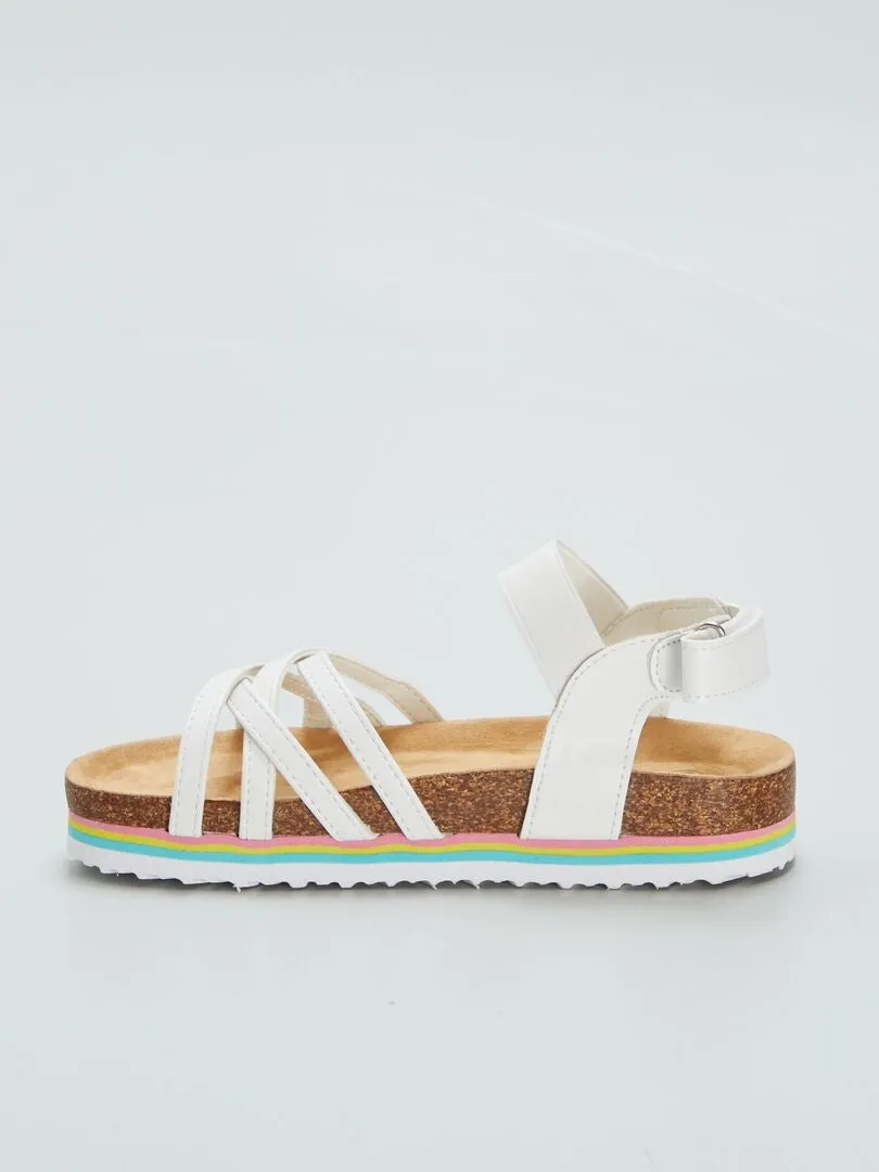 SANDALIAS DE TIRAS FINAS  BLANCO