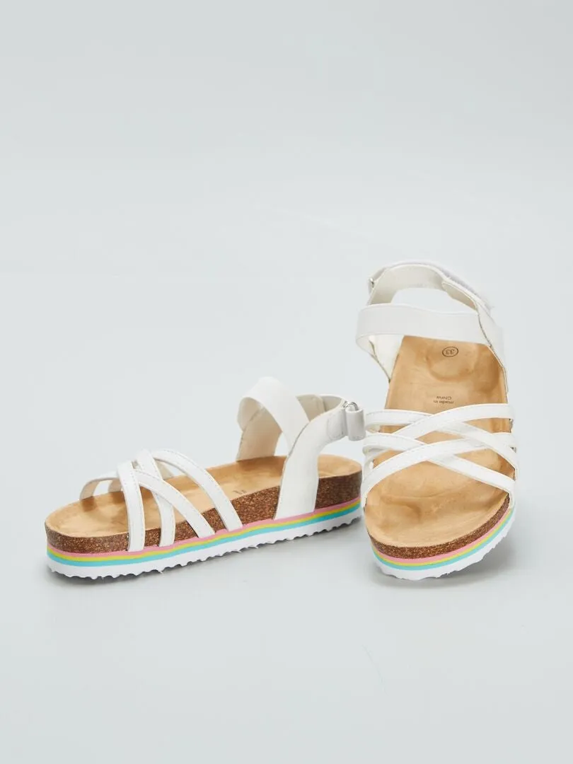 SANDALIAS DE TIRAS FINAS  BLANCO