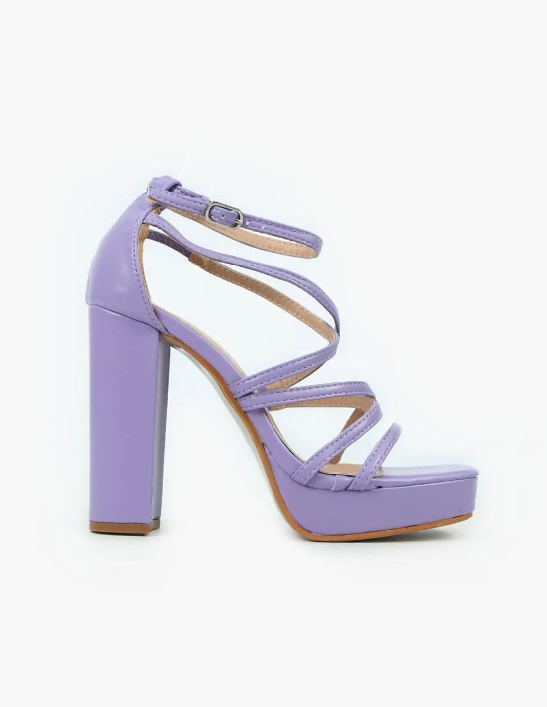 Sandalias lilas cintas