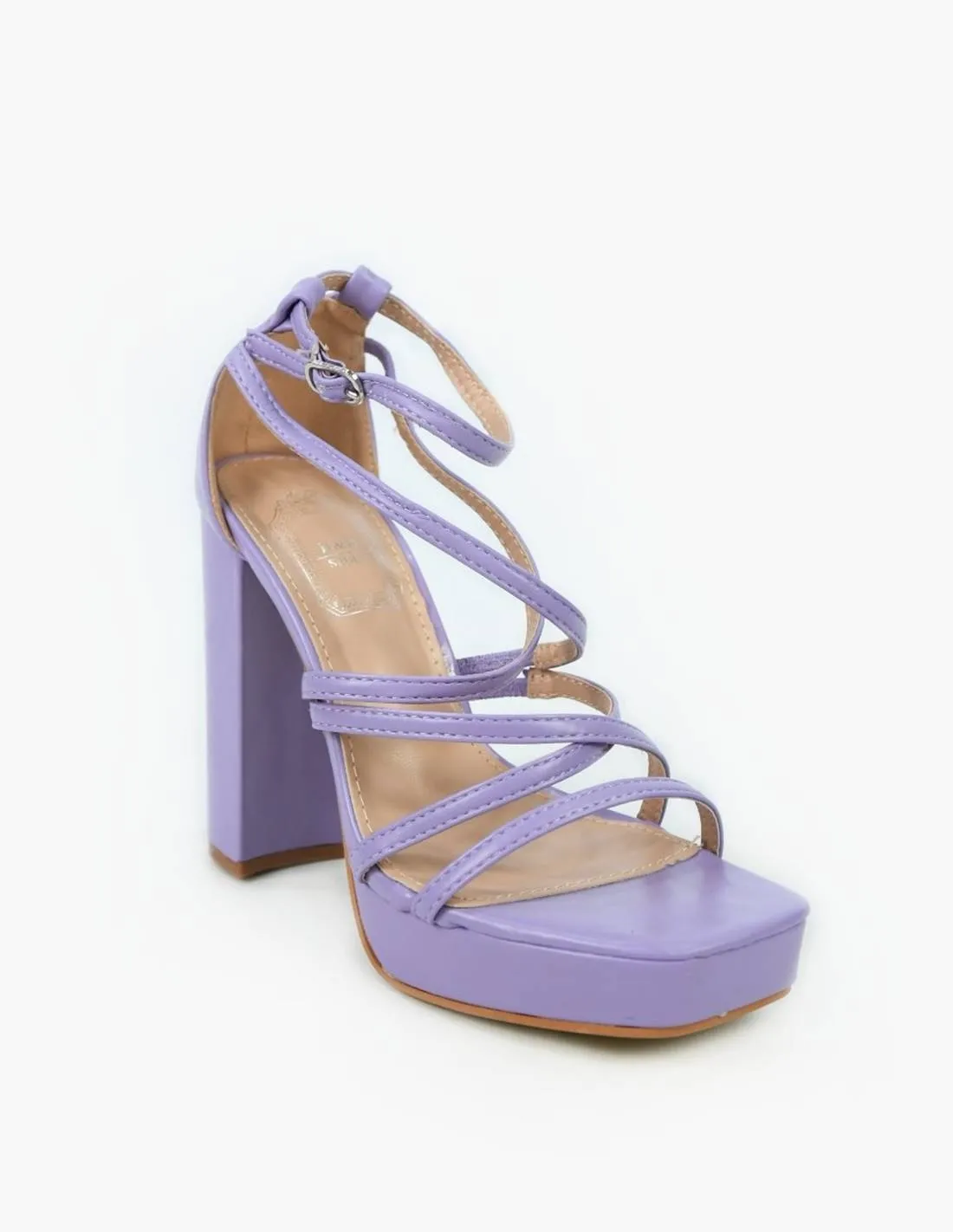 Sandalias lilas cintas