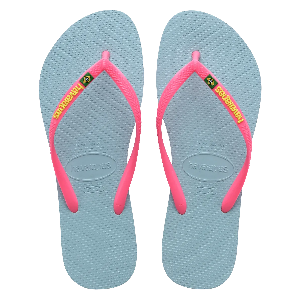 Sandalias Mujer Havaianas Slim Brasil Azul