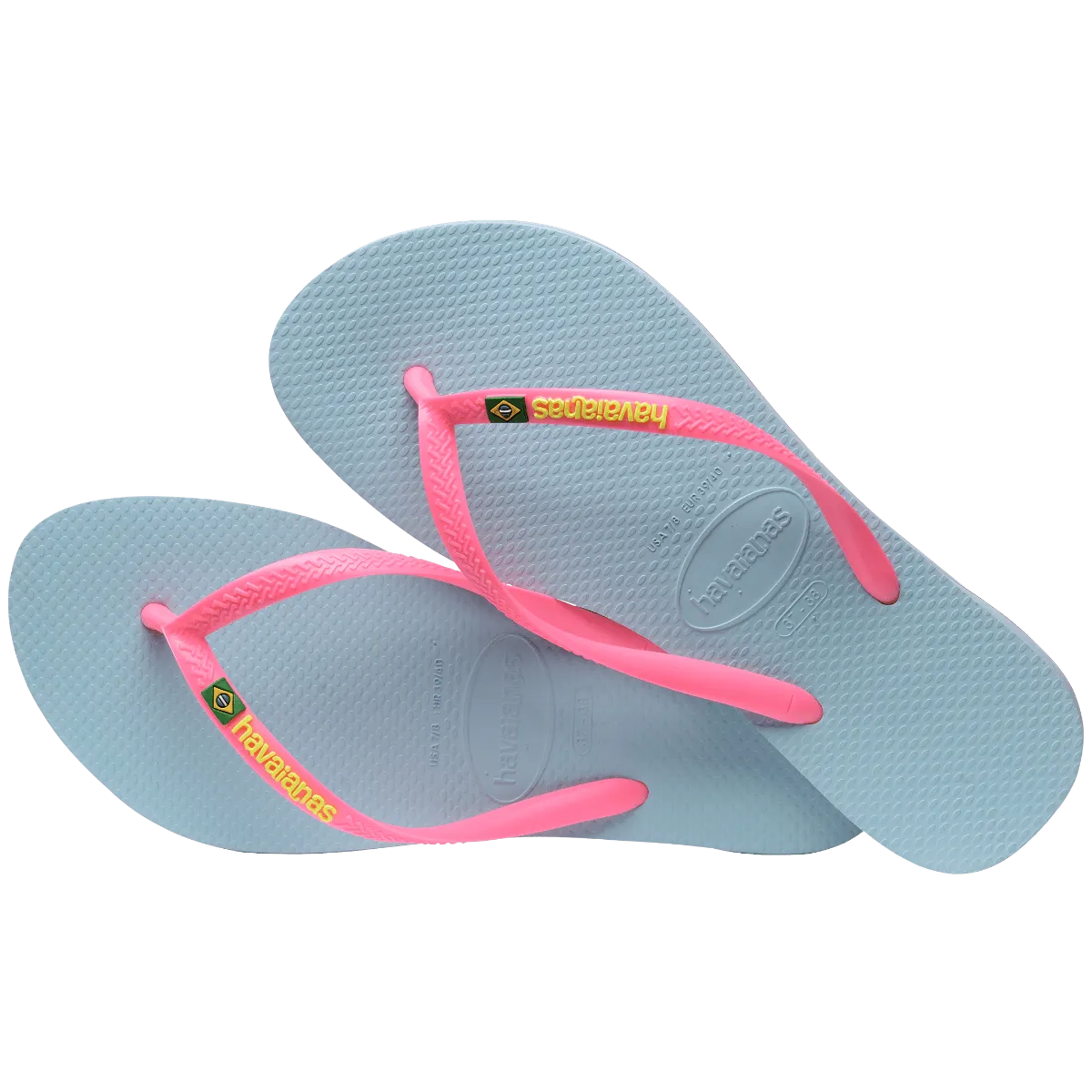Sandalias Mujer Havaianas Slim Brasil Azul