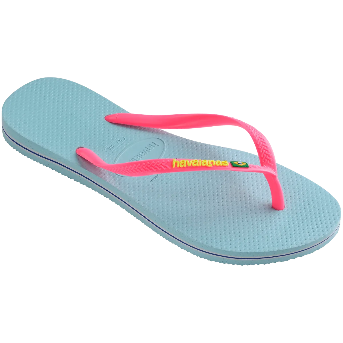 Sandalias Mujer Havaianas Slim Brasil Azul
