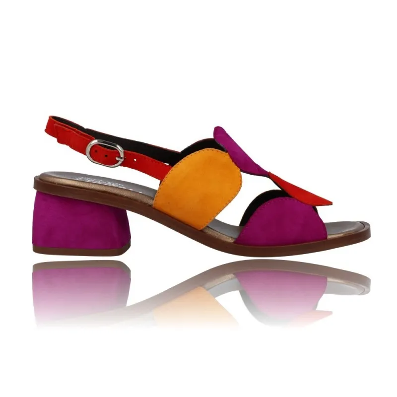 SANDALIAS PARA MUJER DE PLUMERS 3612  TACóN Y COLORES