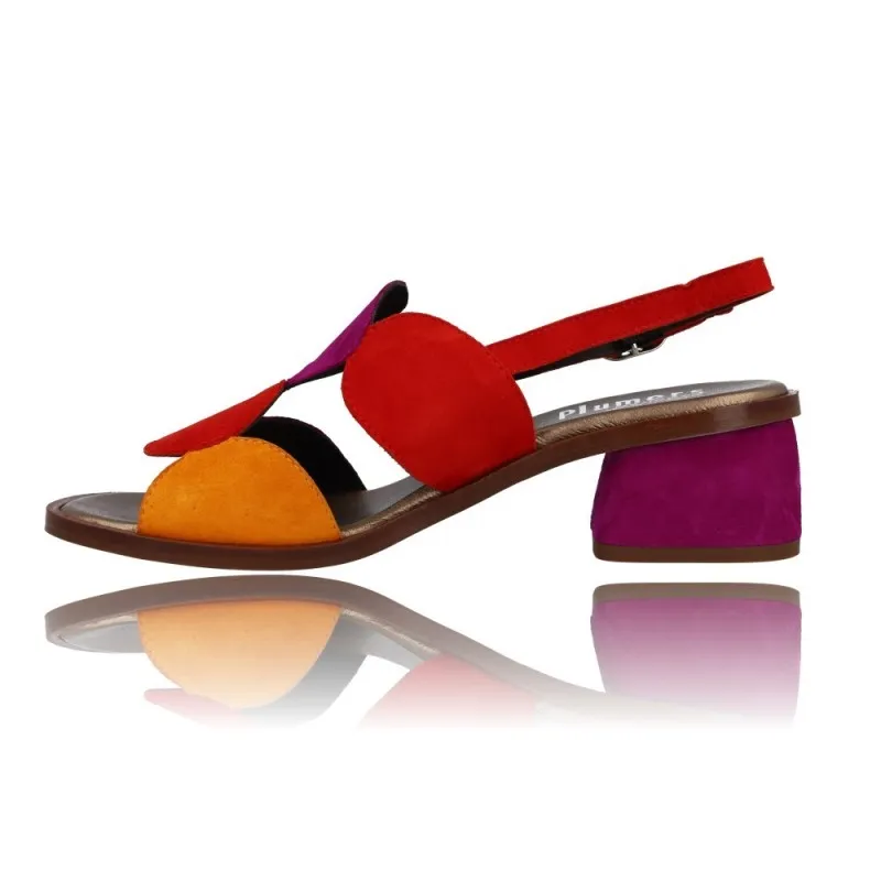SANDALIAS PARA MUJER DE PLUMERS 3612  TACóN Y COLORES