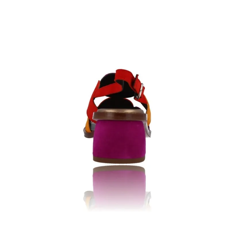 SANDALIAS PARA MUJER DE PLUMERS 3612  TACóN Y COLORES