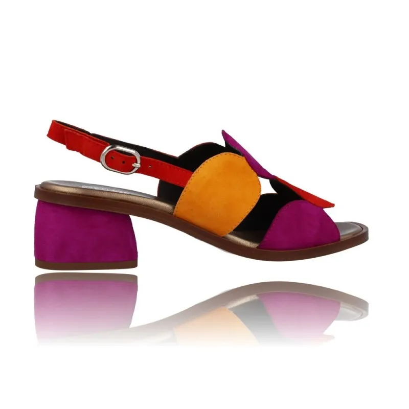 SANDALIAS PARA MUJER DE PLUMERS 3612  TACóN Y COLORES