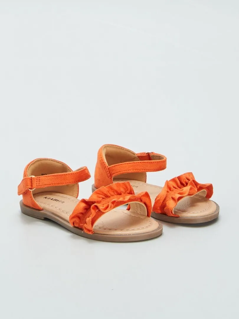 SANDALIAS PLANAS  NARANJA