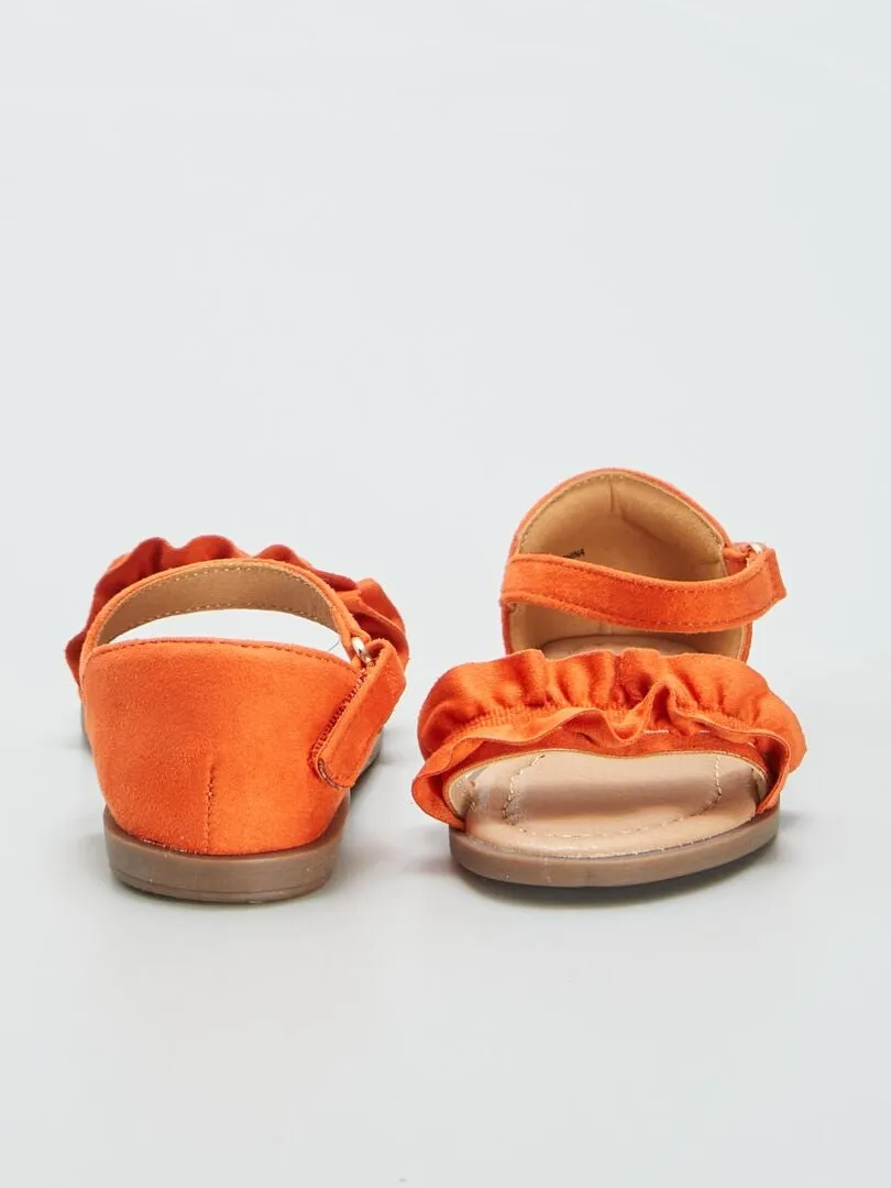 SANDALIAS PLANAS  NARANJA