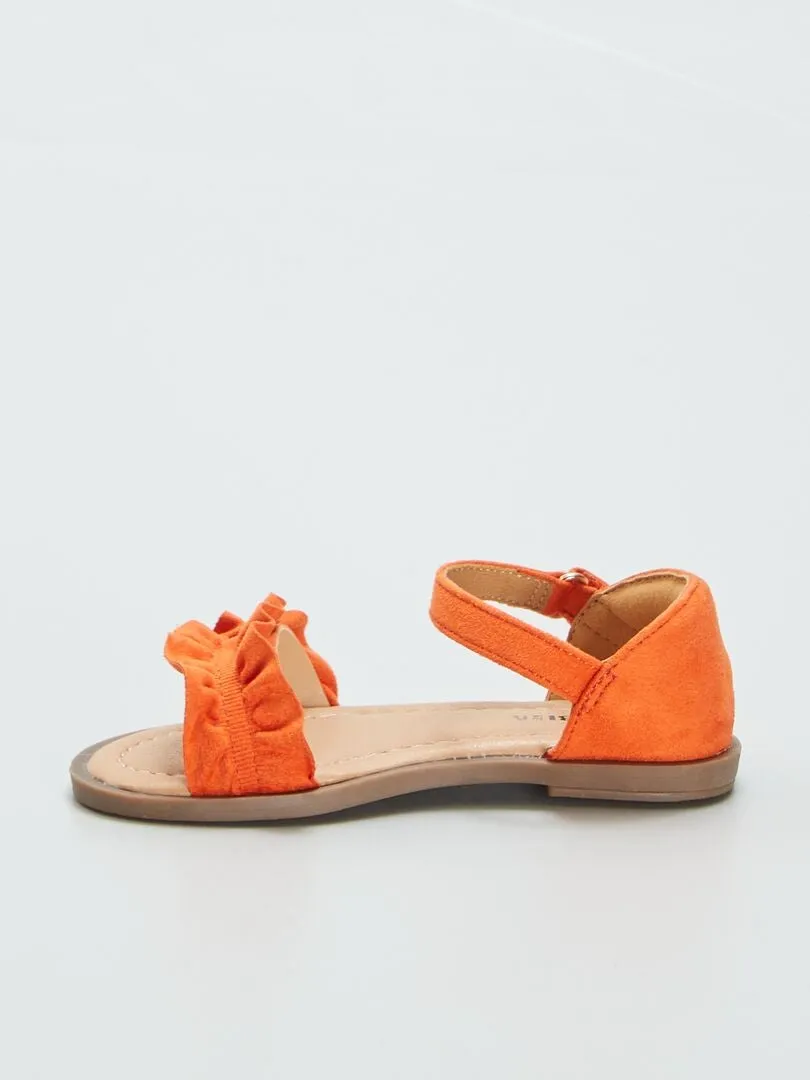 SANDALIAS PLANAS  NARANJA
