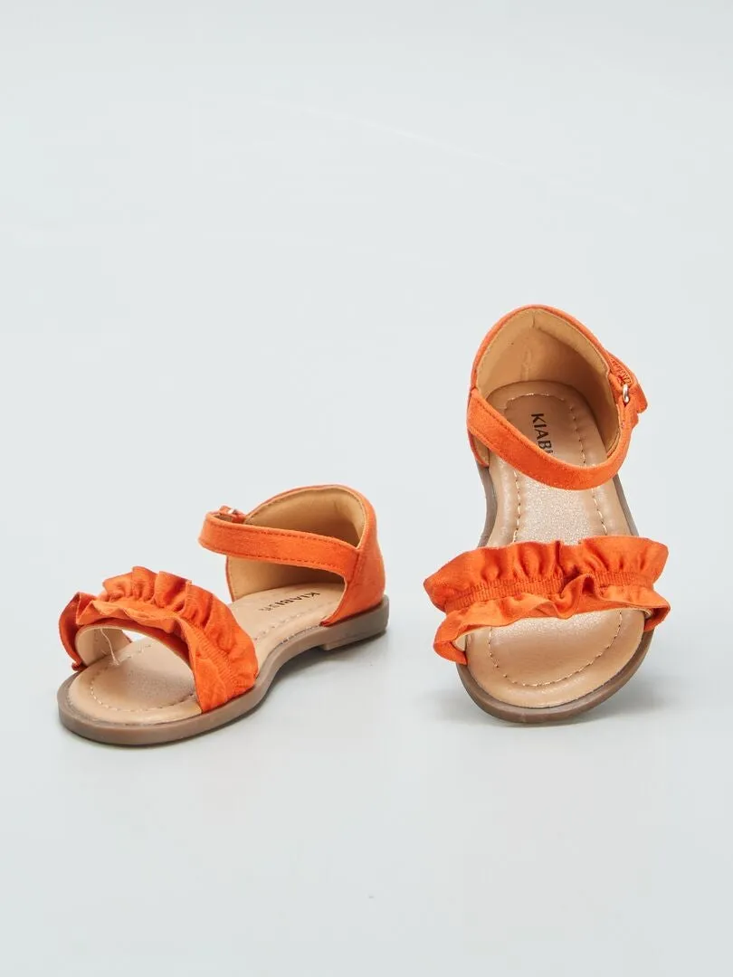 SANDALIAS PLANAS  NARANJA
