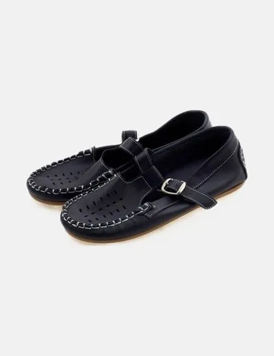 Seaside Zapato azul marino hebillas