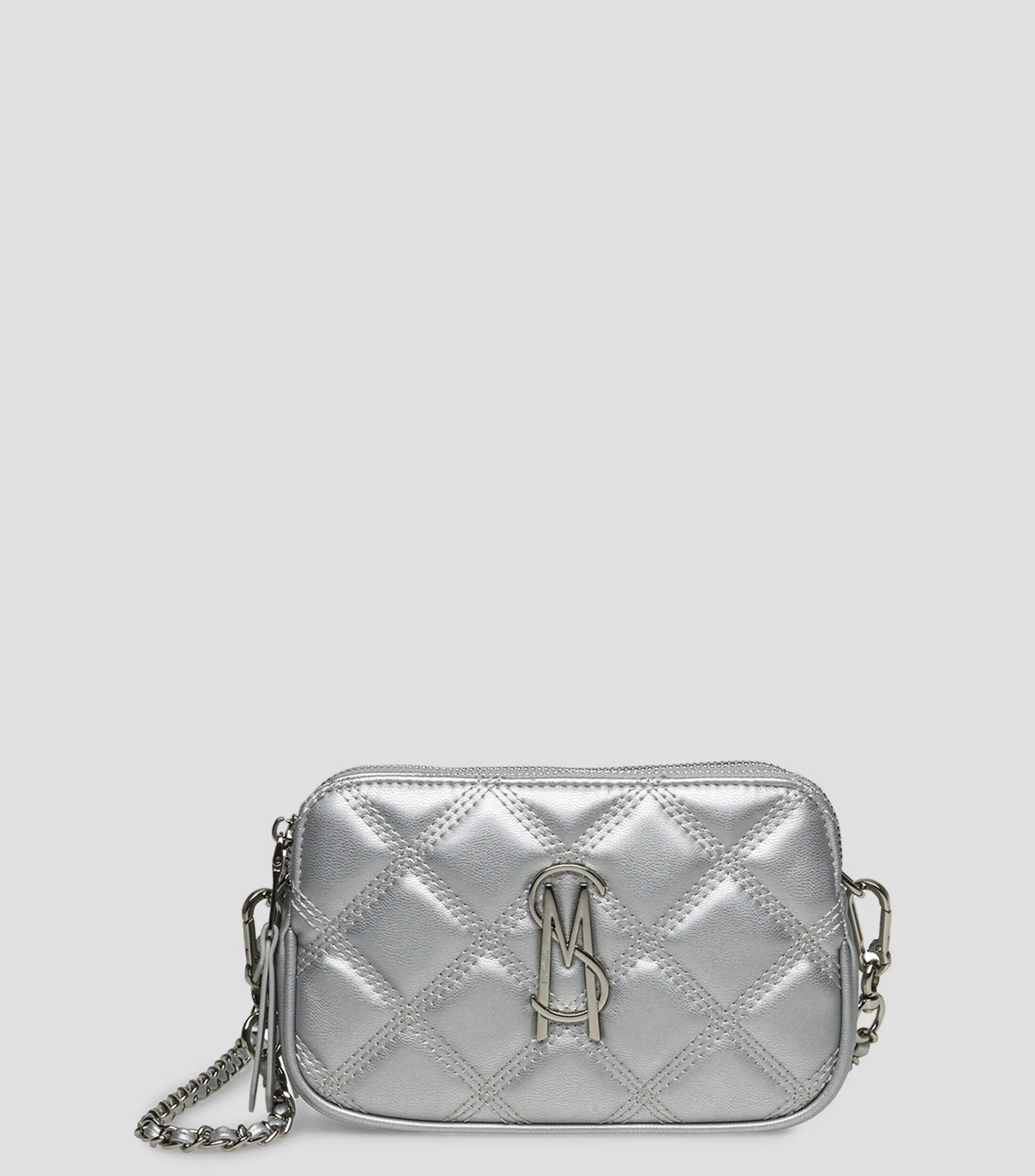 Steve Madden Bolso crossbody plateado capitonado Mujer