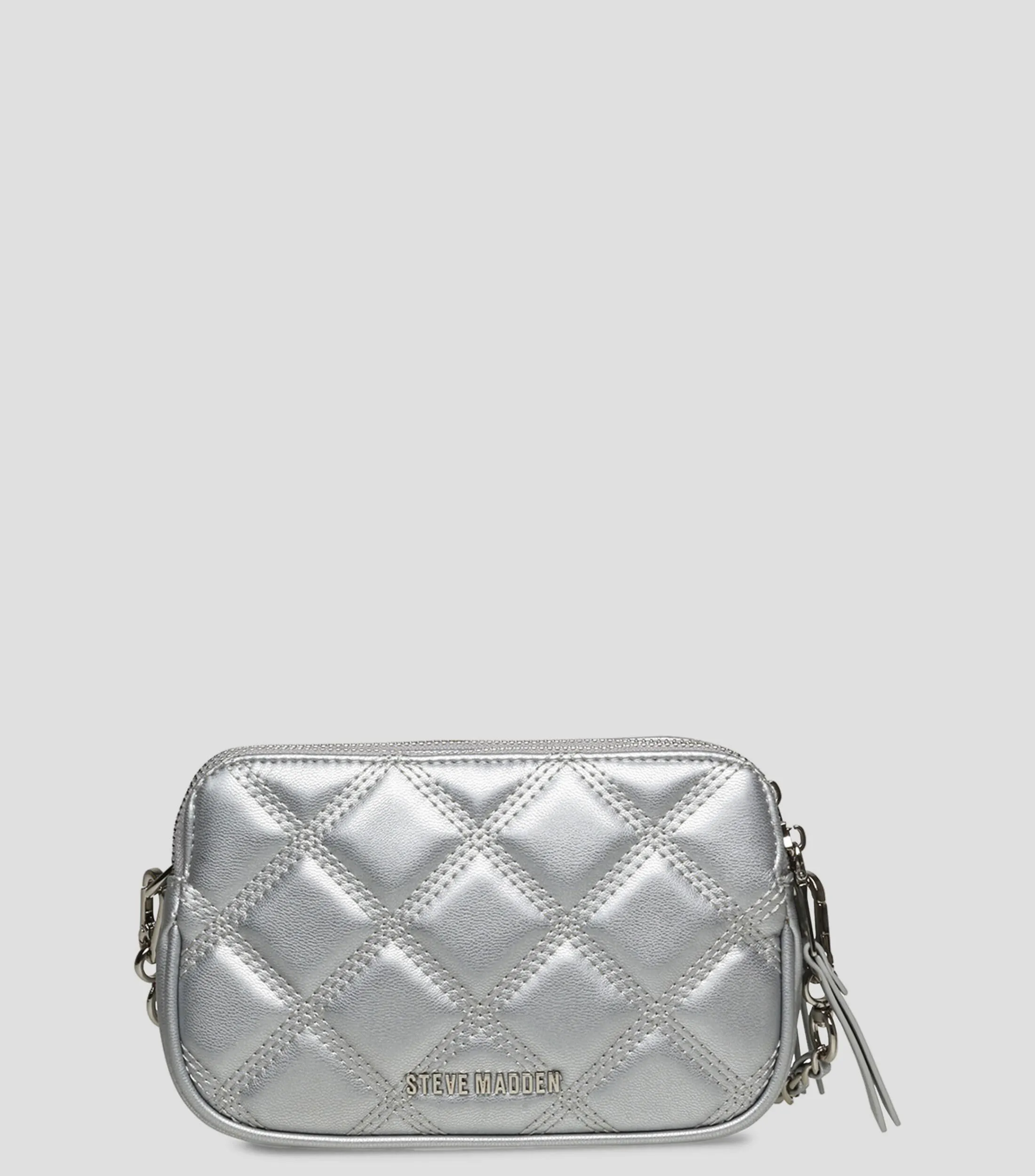 Steve Madden Bolso crossbody plateado capitonado Mujer