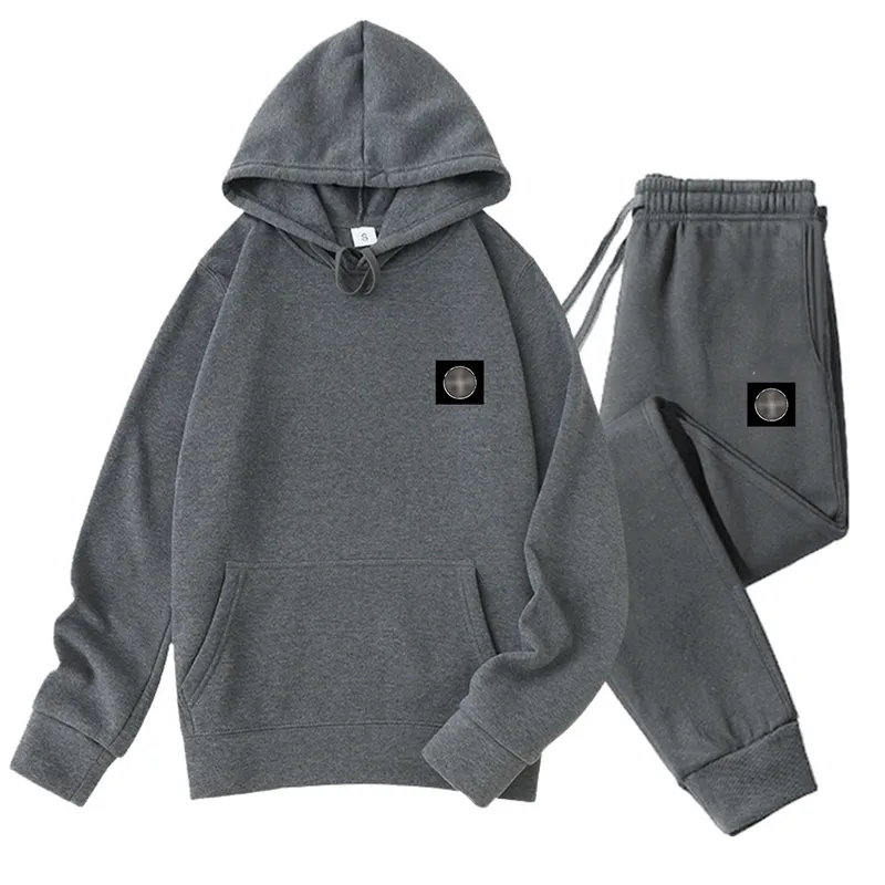 Sudaderas para hombres sudaderas sudaderas con capucha roja letra impresa dos piezas juegos de chándal con capucha para hombres/