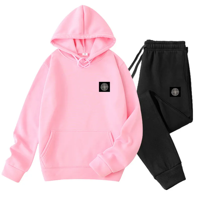 Sudaderas para hombres sudaderas sudaderas con capucha roja letra impresa dos piezas juegos de chándal con capucha para hombres/