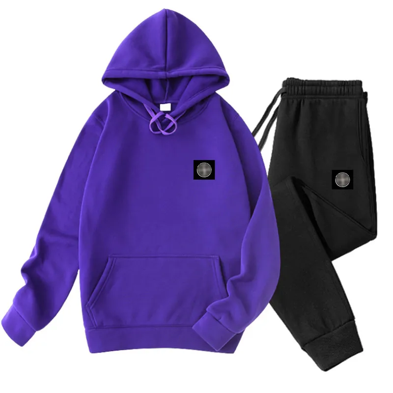 Sudaderas para hombres sudaderas sudaderas con capucha roja letra impresa dos piezas juegos de chándal con capucha para hombres/