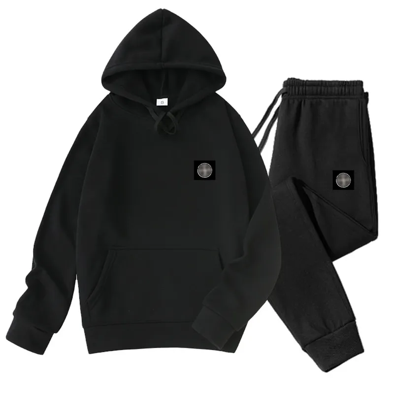 Sudaderas para hombres sudaderas sudaderas con capucha roja letra impresa dos piezas juegos de chándal con capucha para hombres/