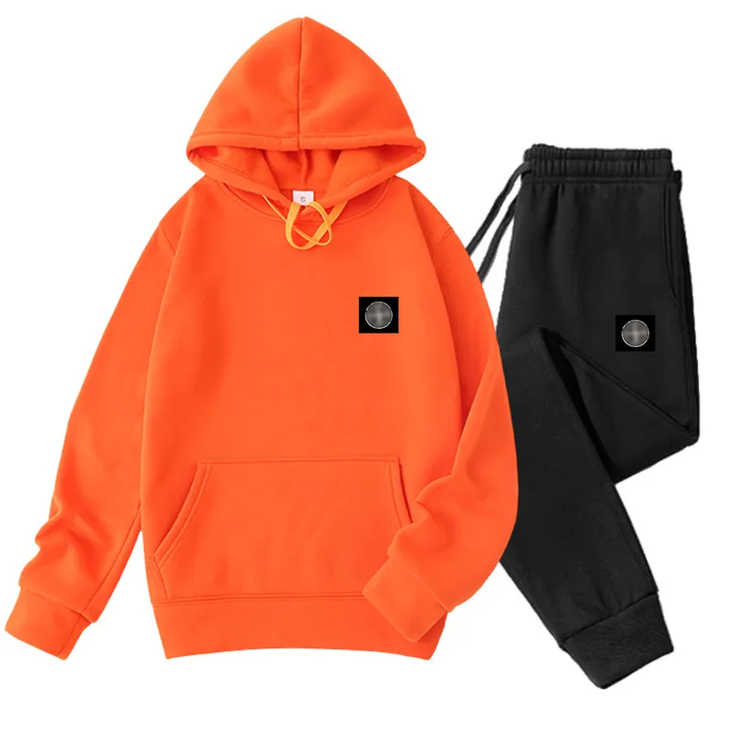 Sudaderas para hombres sudaderas sudaderas con capucha roja letra impresa dos piezas juegos de chándal con capucha para hombres/