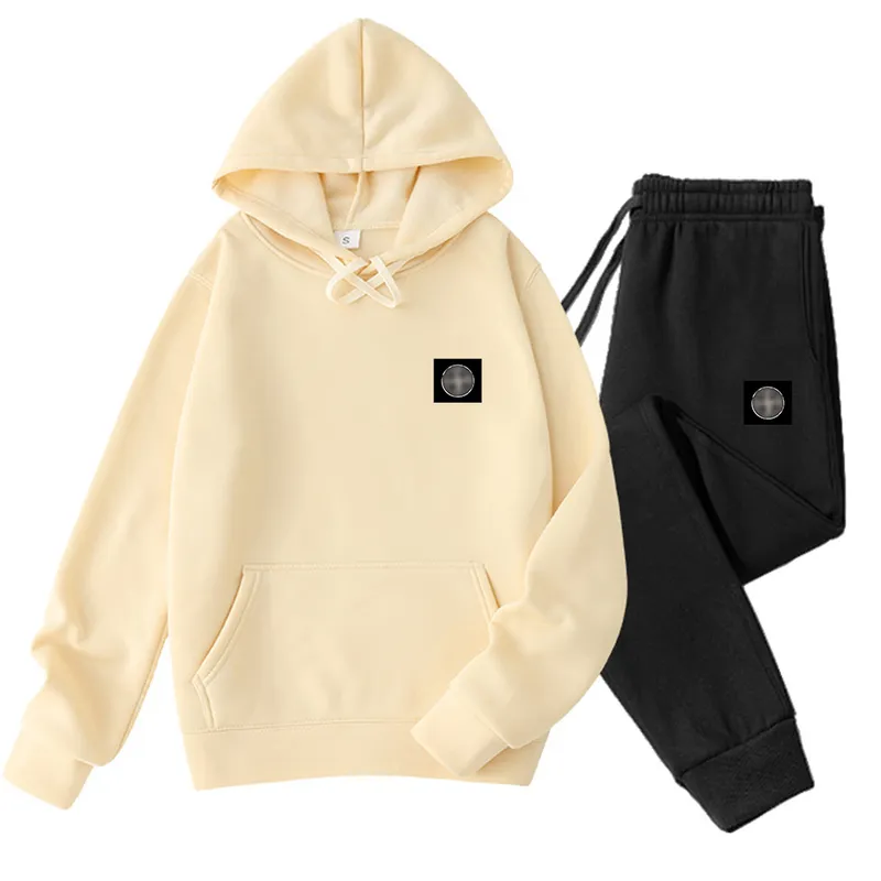 Sudaderas para hombres sudaderas sudaderas con capucha roja letra impresa dos piezas juegos de chándal con capucha para hombres/
