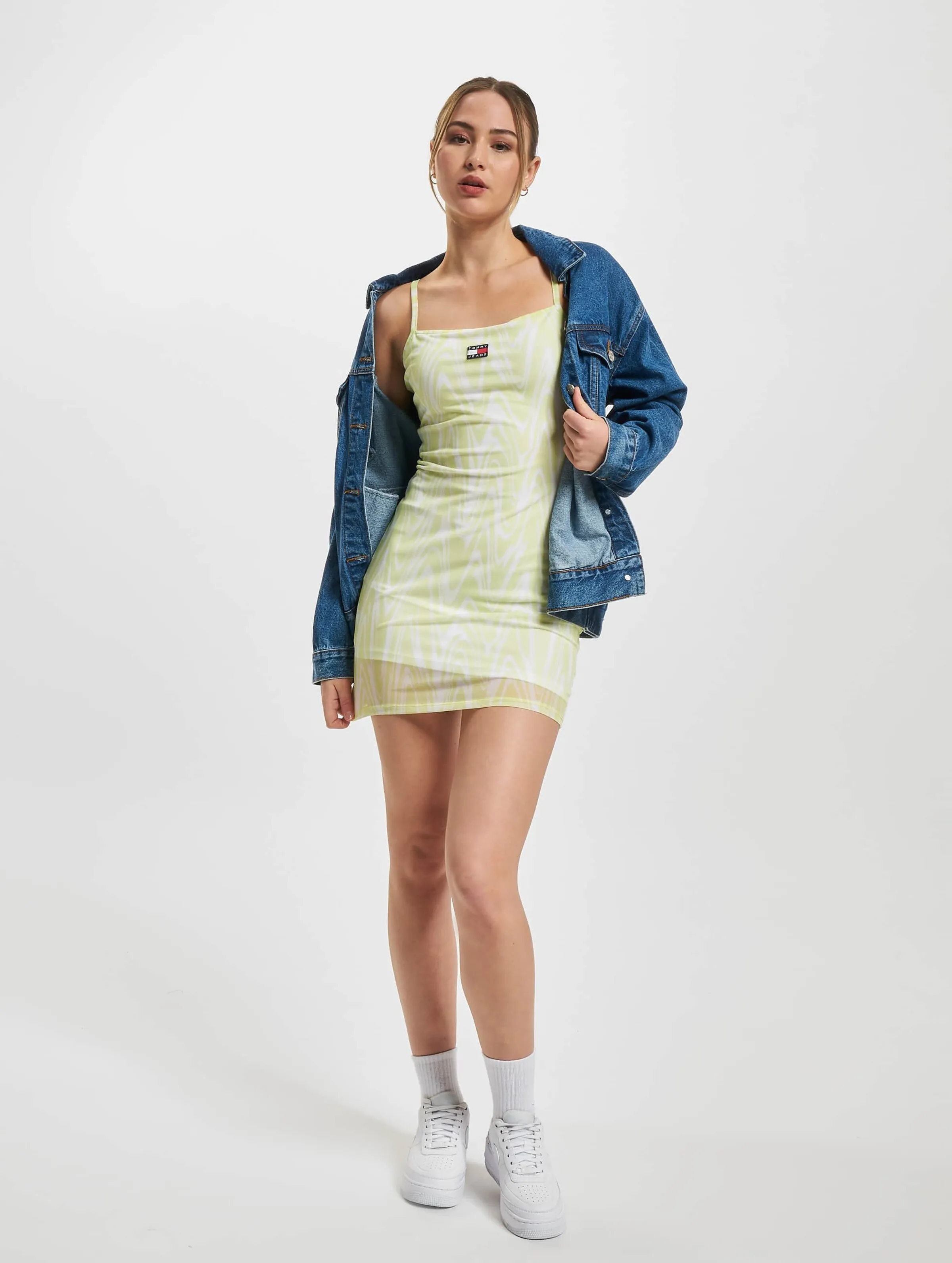Tommy Jeans Tommy Jeans Psychedelic Mesh Dress Lime Psychedelic