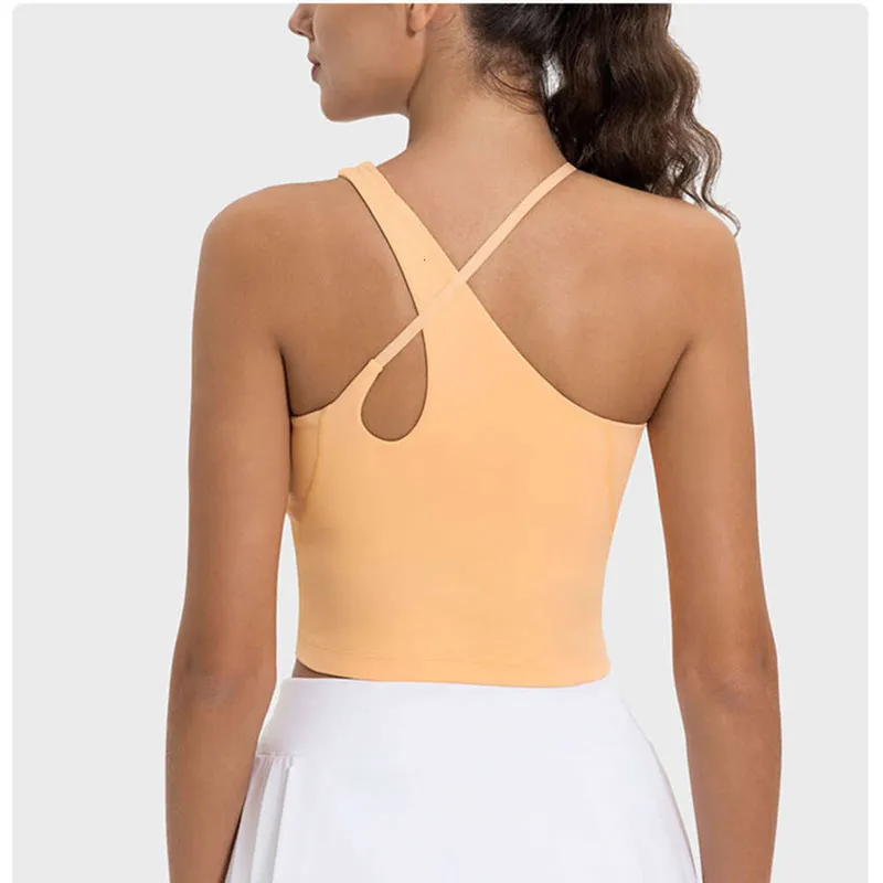 TRACTIVOS DE YOGA Sports Bra Mujeres Tallas de tanques Soft Bras Medium Delight Delight High Neck Chaleco a la tendencia de la c