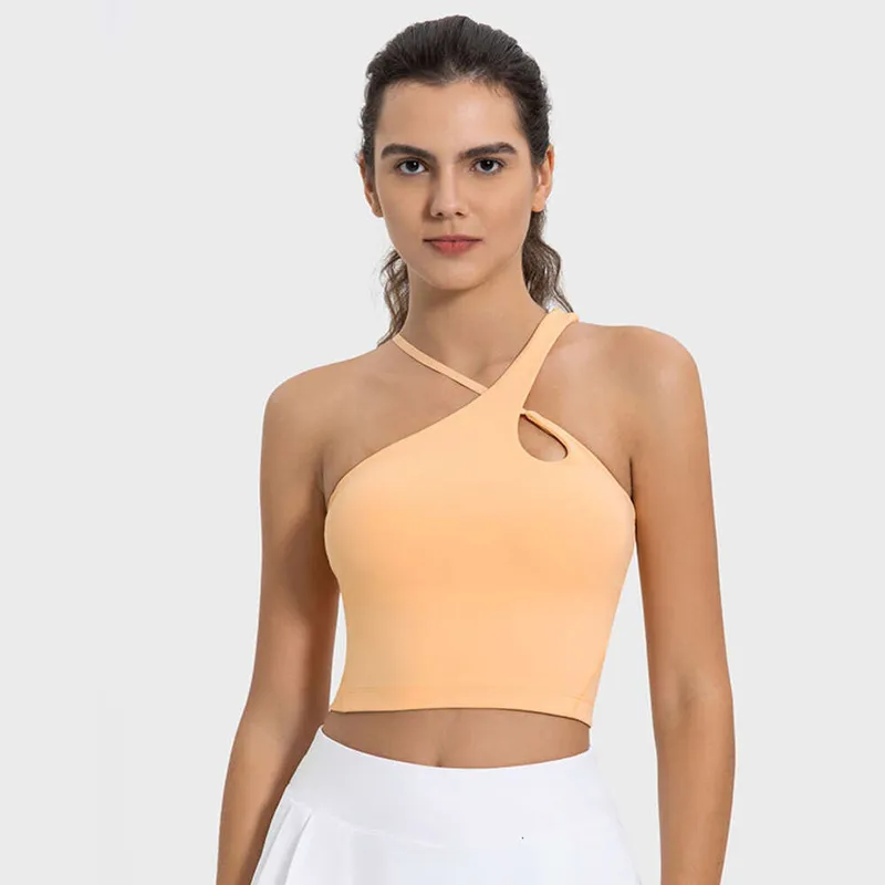 TRACTIVOS DE YOGA Sports Bra Mujeres Tallas de tanques Soft Bras Medium Delight Delight High Neck Chaleco a la tendencia de la c