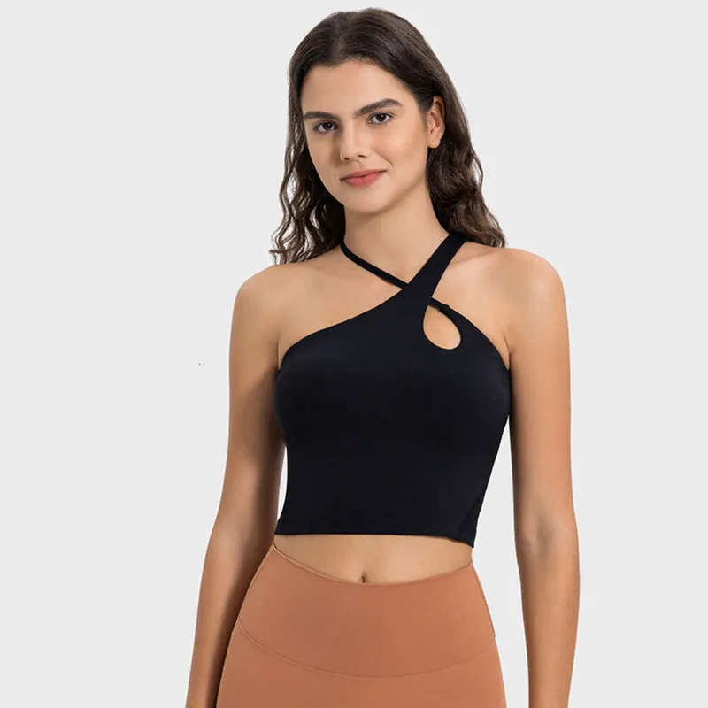TRACTIVOS DE YOGA Sports Bra Mujeres Tallas de tanques Soft Bras Medium Delight Delight High Neck Chaleco a la tendencia de la c