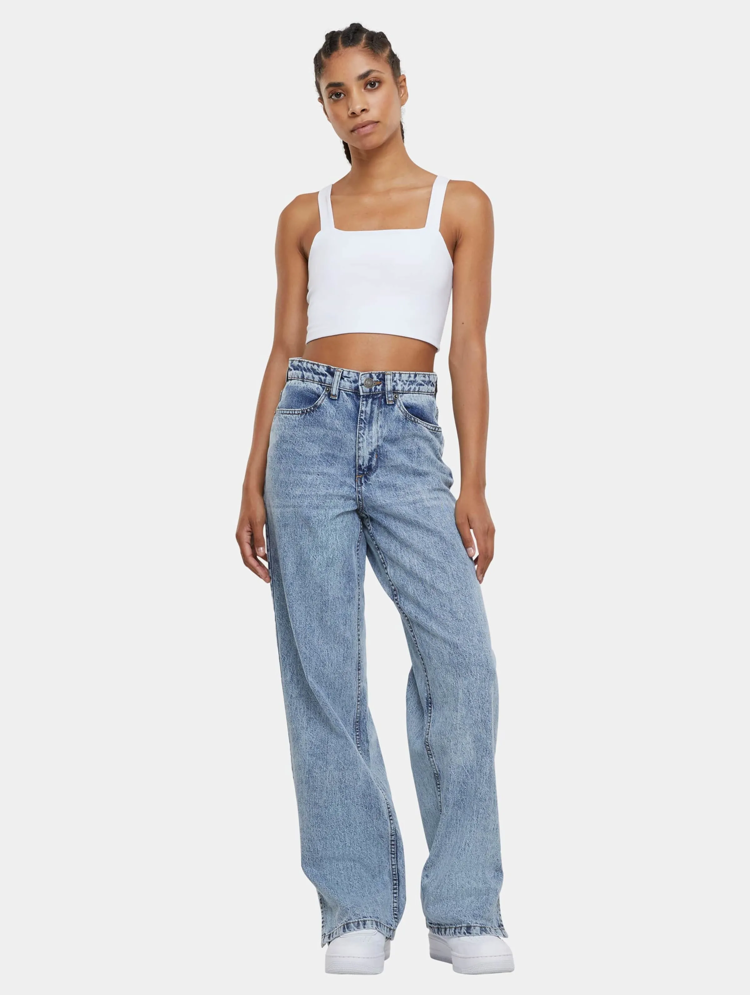 Urban Classics Urban Classics Wide Leg Slit Denim Loose Fit Jeans