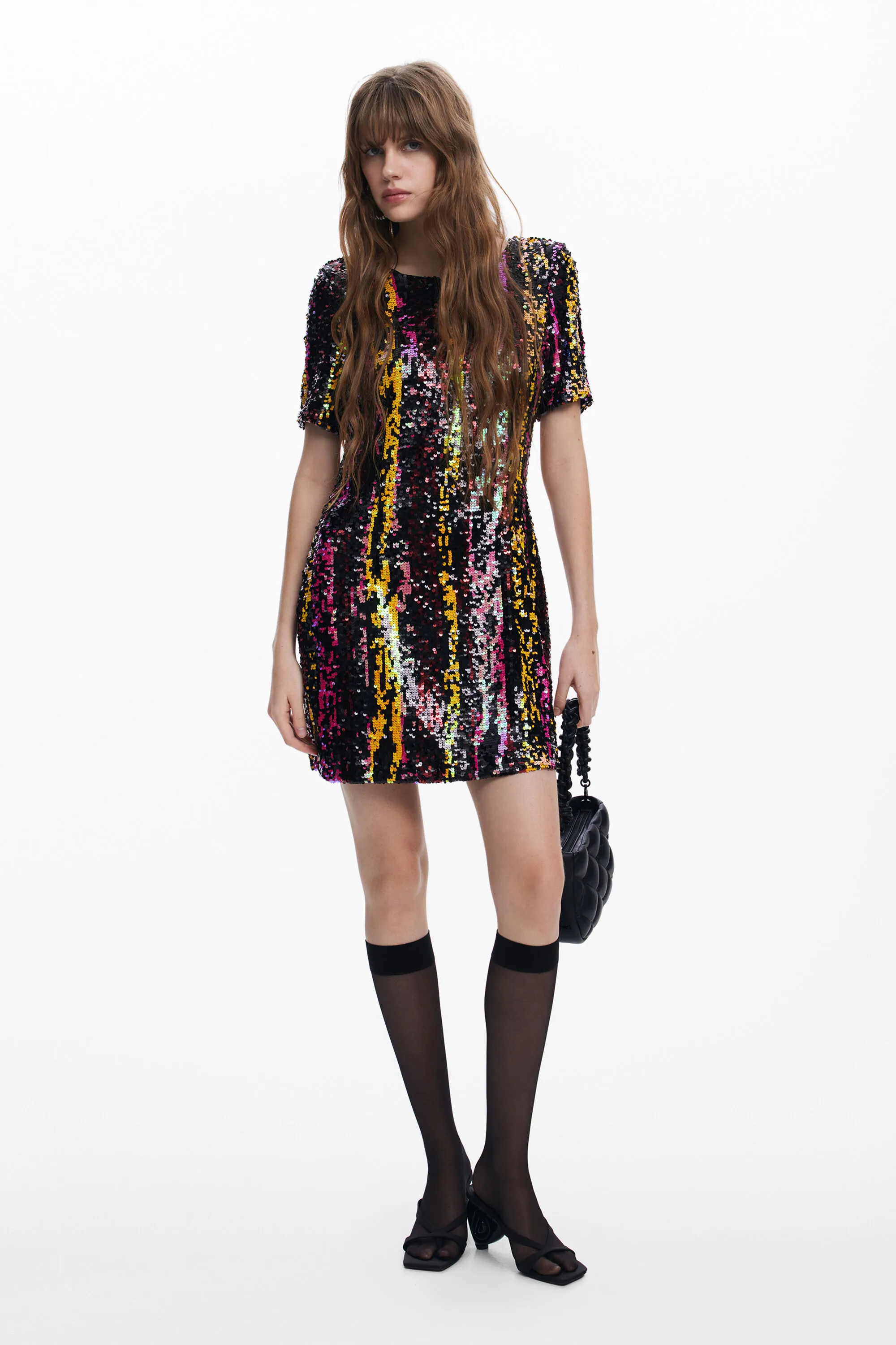 Vestido corto lentejuelas