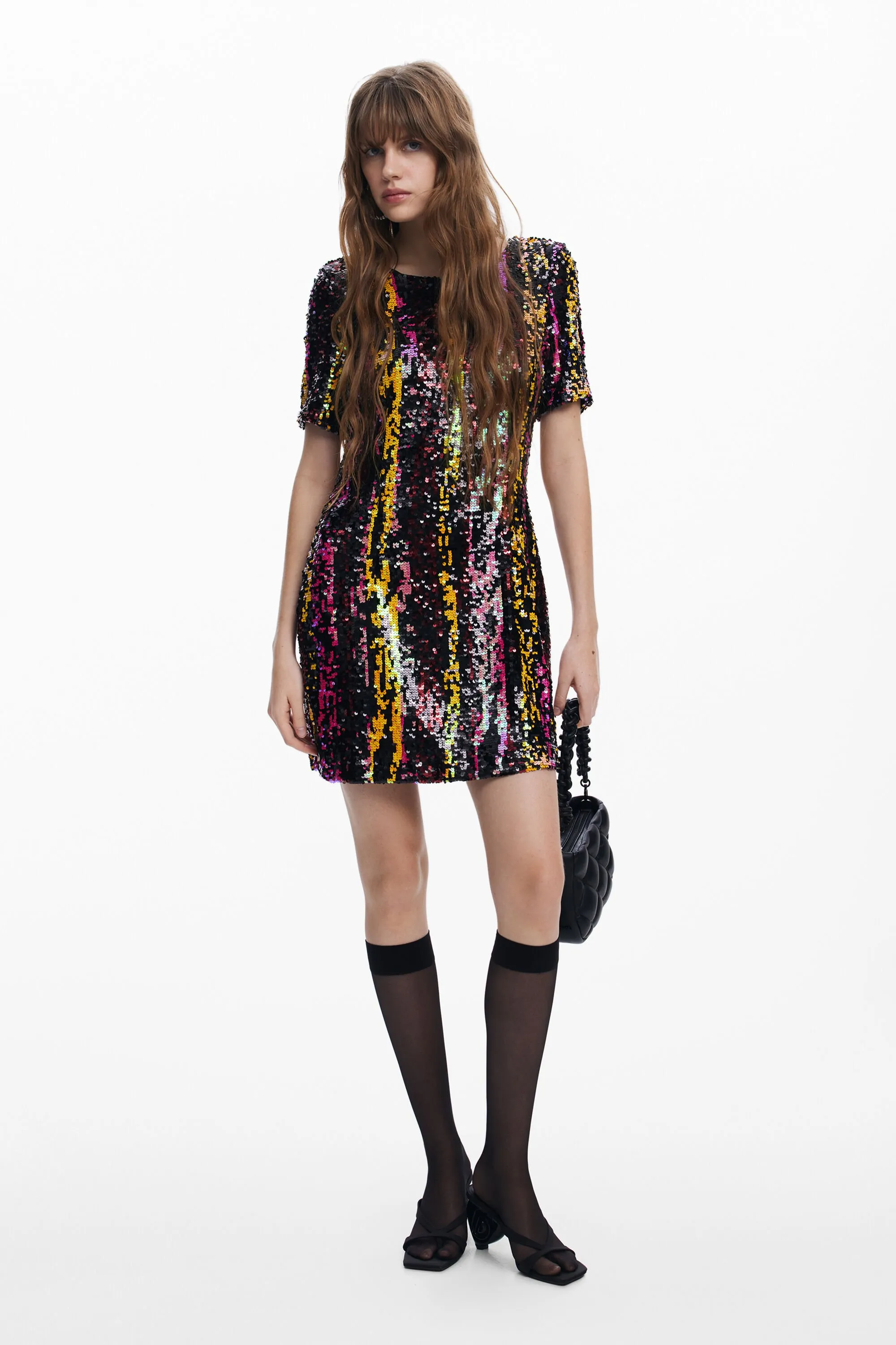 Vestido corto lentejuelas
