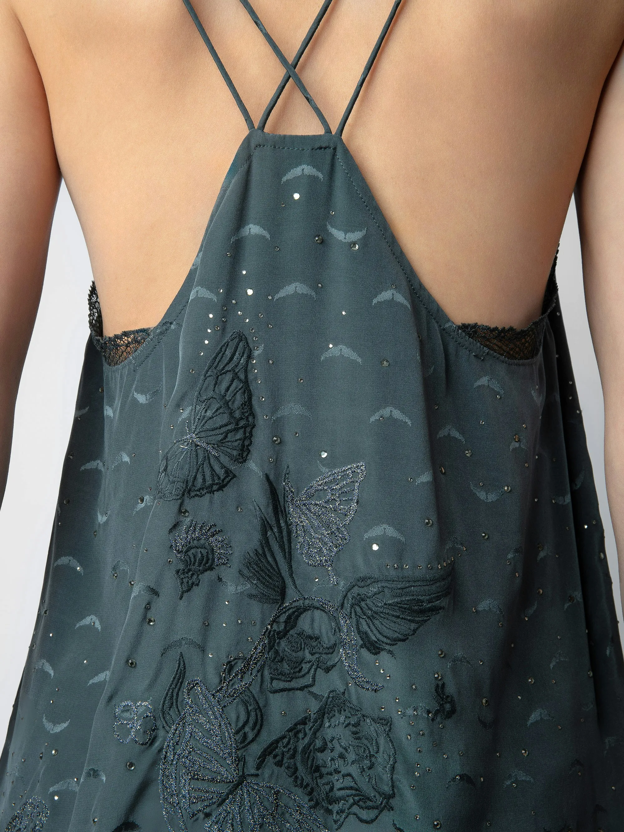 Vestido de Seda Calissa Jacquard