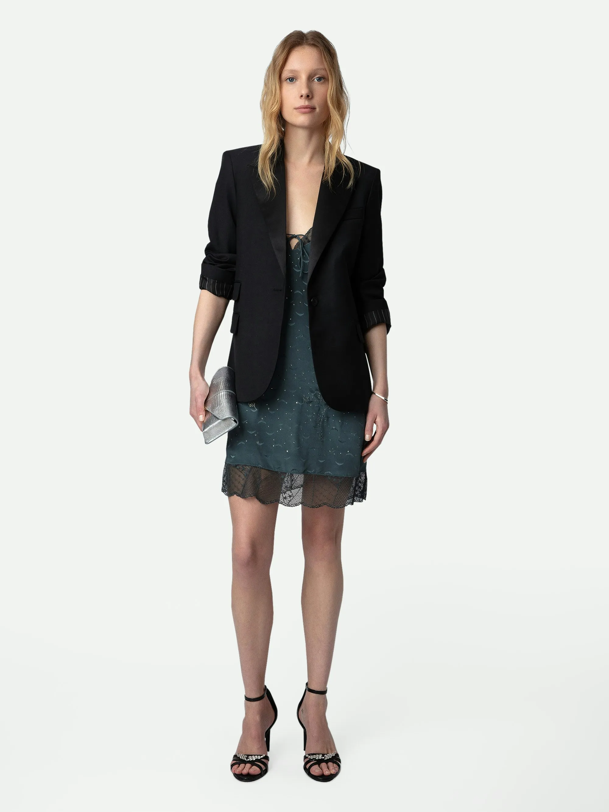 Vestido de Seda Calissa Jacquard