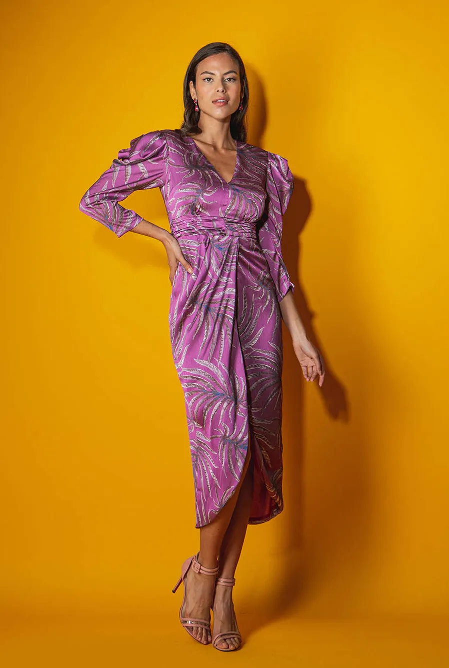 Vestido midi estampado